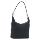 GUCCI GG Canvas Shoulder Bag Black Silver 001 3814 Auth ep15165A-1