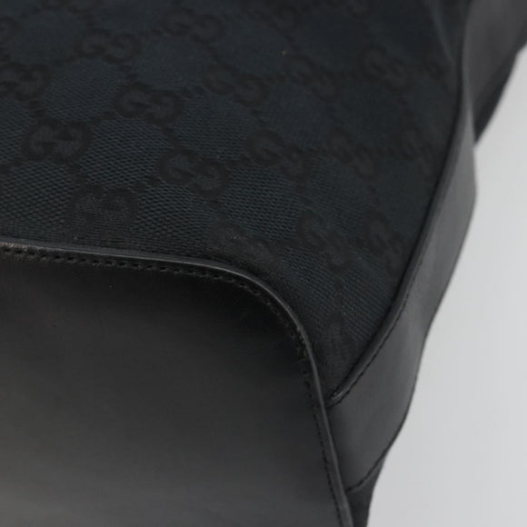 GUCCI GG Canvas Shoulder Bag Black Silver 001 3814 Auth ep15165A
