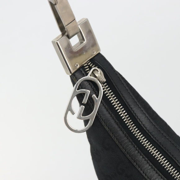 GUCCI GG Canvas Shoulder Bag Black Silver 001 3814 Auth ep15165A