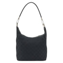 GUCCI GG Canvas Shoulder Bag Black Silver 001 3814 Auth ep15165A-2