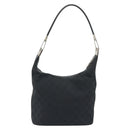 GUCCI GG Canvas Shoulder Bag Black Silver 001 3814 Auth ep15165A-3