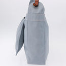 HERMES Marwali GM Shoulder Bag Canvas Light Blue Silver Auth ep15167-4