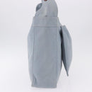 HERMES Marwali GM Shoulder Bag Canvas Light Blue Silver Auth ep15167-5