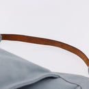 HERMES Marwali GM Shoulder Bag Canvas Light Blue Silver Auth ep15167-8