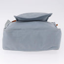 HERMES Marwali GM Shoulder Bag Canvas Light Blue Silver Auth ep15167-9