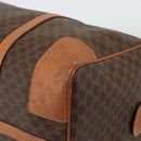CELINE Macadam Boston Bag PVC Leather Brown Gold Tone Auth ep15169-15