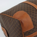 CELINE Macadam Boston Bag PVC Leather Brown Gold Tone Auth ep15169-16