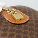 CELINE Macadam Boston Bag PVC Leather Brown Gold Tone Auth ep15169-17