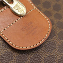 CELINE Macadam Boston Bag PVC Leather Brown Gold Tone Auth ep15169-12