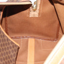 CELINE Macadam Boston Bag PVC Leather Brown Gold Tone Auth ep15169-21