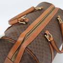 CELINE Macadam Boston Bag PVC Leather Brown Gold Tone Auth ep15169-6