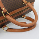 CELINE Macadam Boston Bag PVC Leather Brown Gold Tone Auth ep15169-7