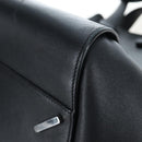 LOEWE Hammock Medium Hand Bag Leather 2way Black Silver Auth ep15172SAV-19