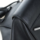 LOEWE Hammock Medium Hand Bag Leather 2way Black Silver Auth ep15172SAV-20