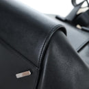LOEWE Hammock Medium Hand Bag Leather 2way Black Silver Auth ep15172SAV-21
