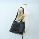 LOEWE Hammock Medium Hand Bag Leather 2way Black Silver Auth ep15172SAV-27