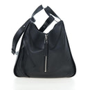 LOEWE Hammock Medium Hand Bag Leather 2way Black Silver Auth ep15172SAV-3
