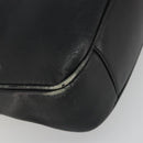 GUCCI Bamboo Hand Bag Leather Black Gold Tone 004 123 1638 Auth ep15174-14