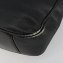 GUCCI Bamboo Hand Bag Leather Black Gold Tone 004 123 1638 Auth ep15174-15