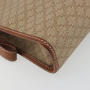 CELINE Macadam Clutch Bag PVC Leather Beige Gold Tone Auth ep15177-11