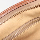 CELINE Macadam Clutch Bag PVC Leather Beige Gold Tone Auth ep15177-15