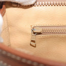 CELINE Macadam Clutch Bag PVC Leather Beige Gold Tone Auth ep15177-20