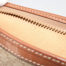 CELINE Macadam Clutch Bag PVC Leather Beige Gold Tone Auth ep15177-22