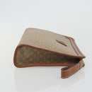 CELINE Macadam Clutch Bag PVC Leather Beige Gold Tone Auth ep15177-4