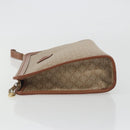 CELINE Macadam Clutch Bag PVC Leather Beige Gold Tone Auth ep15177-5