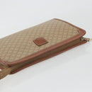 CELINE Macadam Clutch Bag PVC Leather Beige Gold Tone Auth ep15177-6