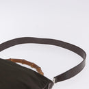 GUCCI Bamboo Hand Bag Nylon 2way Khaki Silver 001 2404 1577 0 Auth ep15179-10