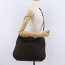 GUCCI Bamboo Hand Bag Nylon 2way Khaki Silver 001 2404 1577 0 Auth ep15179-23