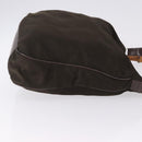 GUCCI Bamboo Hand Bag Nylon 2way Khaki Silver 001 2404 1577 0 Auth ep15179-4