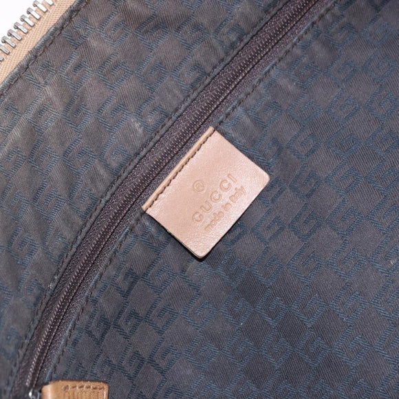 GUCCI Shoulder Bag Leather Beige Silver 95726 Auth ep15181