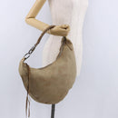 GUCCI Shoulder Bag Leather Beige Silver 95726 Auth ep15181-24