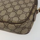 GUCCI GG Supreme Shoulder Bag PVC Leather Beige Gold Tone Auth ep15182-10