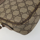GUCCI GG Supreme Shoulder Bag PVC Leather Beige Gold Tone Auth ep15182-11