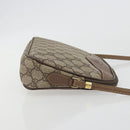GUCCI GG Supreme Shoulder Bag PVC Leather Beige Gold Tone Auth ep15182-4