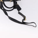 FENDI Pecan Canvas Boston Bag 2way Black Gold Tone Auth ep15183-9