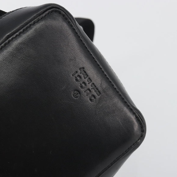GUCCI Hand Bag Leather Black Silver 019 0341 Auth ep15190