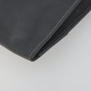 LOEWE Clutch Bag Leather Gray Auth ep15192-15