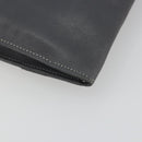 LOEWE Clutch Bag Leather Gray Auth ep15192-16