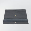 LOEWE Clutch Bag Leather Gray Auth ep15192-9