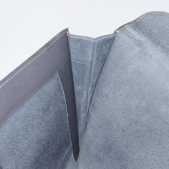 LOEWE Clutch Bag Leather Gray Auth ep15192