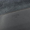 LOEWE Clutch Bag Leather Gray Auth ep15192-12