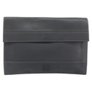 LOEWE Clutch Bag Leather Gray Auth ep15192-13