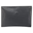 LOEWE Clutch Bag Leather Gray Auth ep15192-2