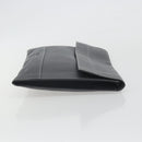 LOEWE Clutch Bag Leather Gray Auth ep15192-3