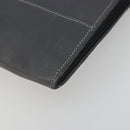 LOEWE Clutch Bag Leather Gray Auth ep15192-7