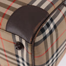Burberrys Nova Check Boston Bag Canvas Beige Gold Tone Auth ep15193A-11